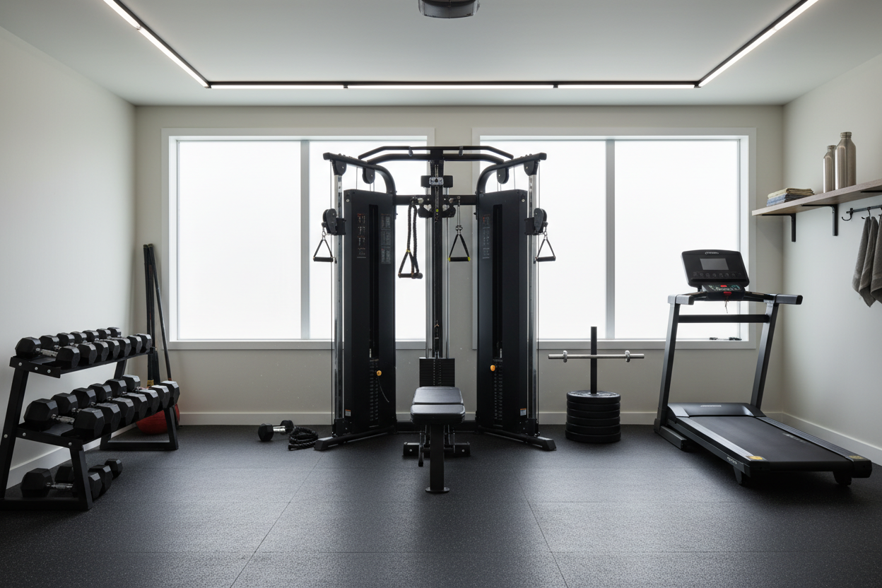 How I Fit a Real Functional Trainer for Home Gym in a 1-Car Garage
