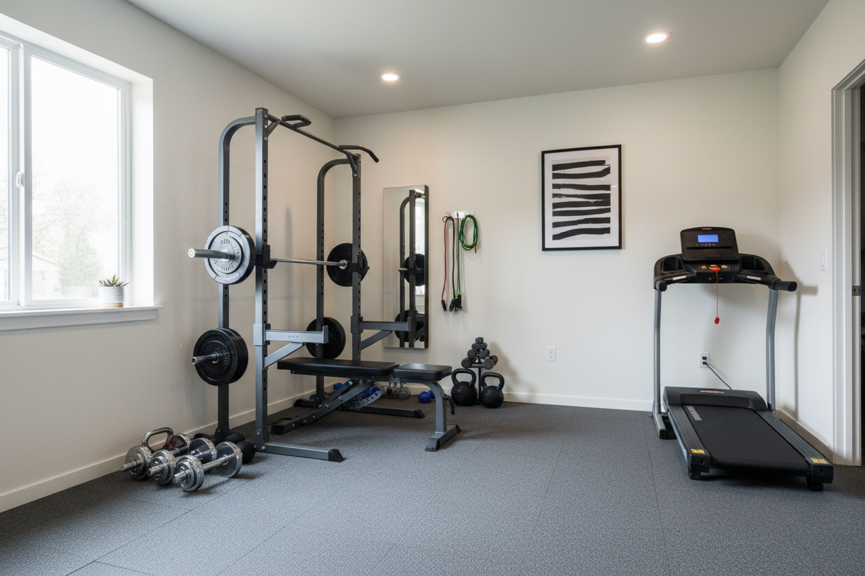 How I Squeezed a Real Compact In Home Gym Into 50 Square Feet