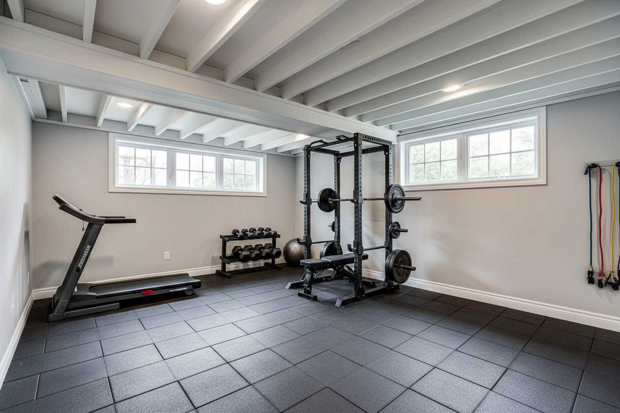 Stop Hitting the Joists: The Best Home Gym for Low Ceilings