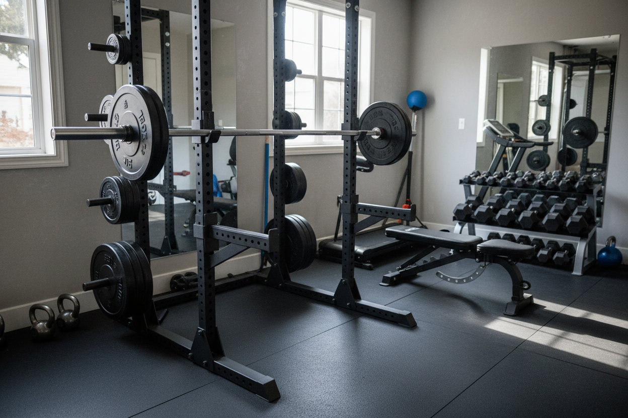 I Built My Entire Garage Setup Around One Barbell at Home