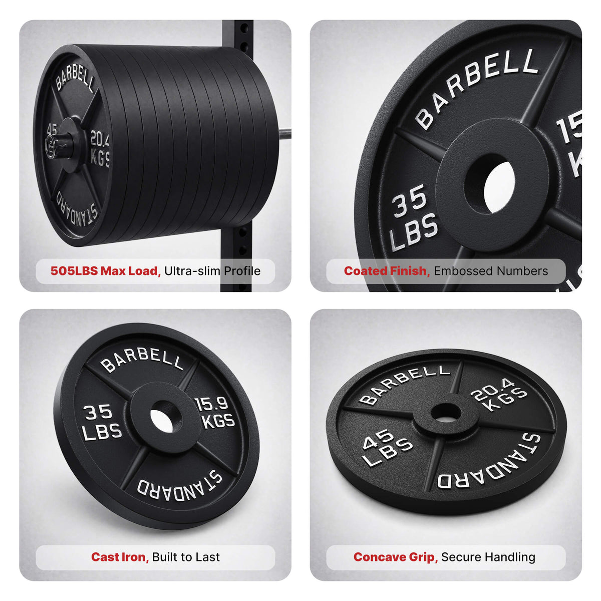 Ensemble de plaques en caoutchouc - Noir mat MB01