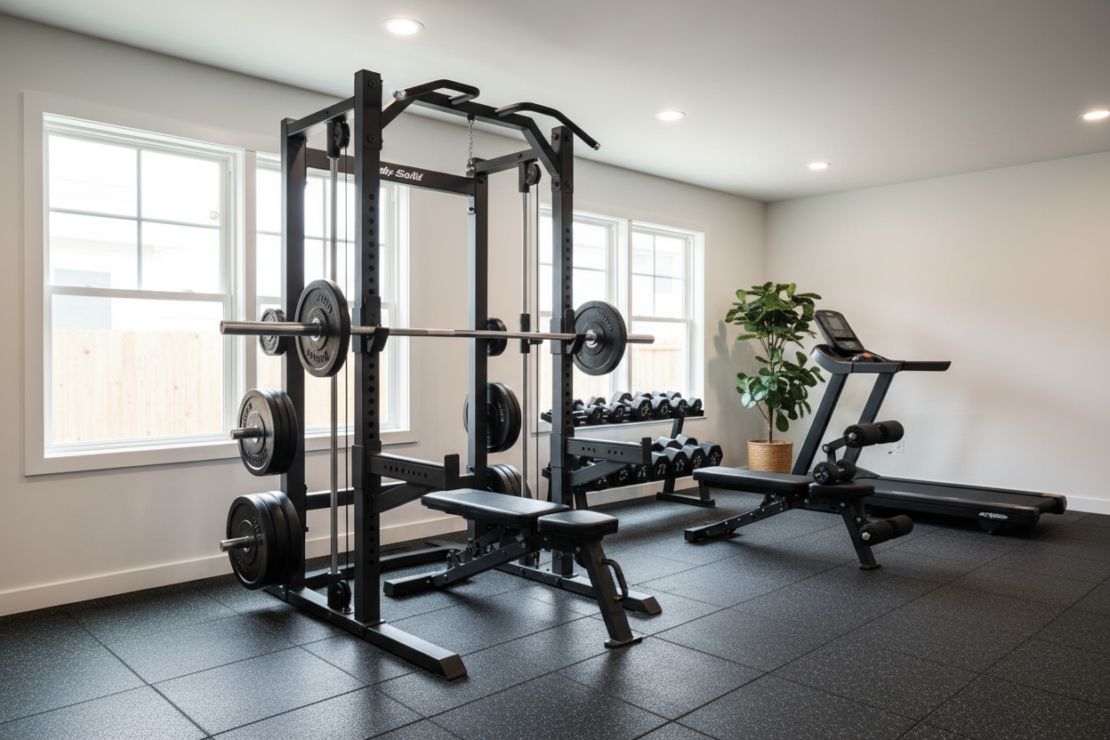 I Built a Gym Around a Body Solid Smith Machine With Lat Pulldown