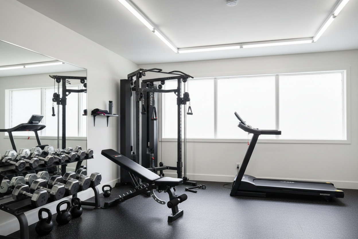 I Squeezed a Heavy-Duty Corner Home Gym Into an 8x8 Space
