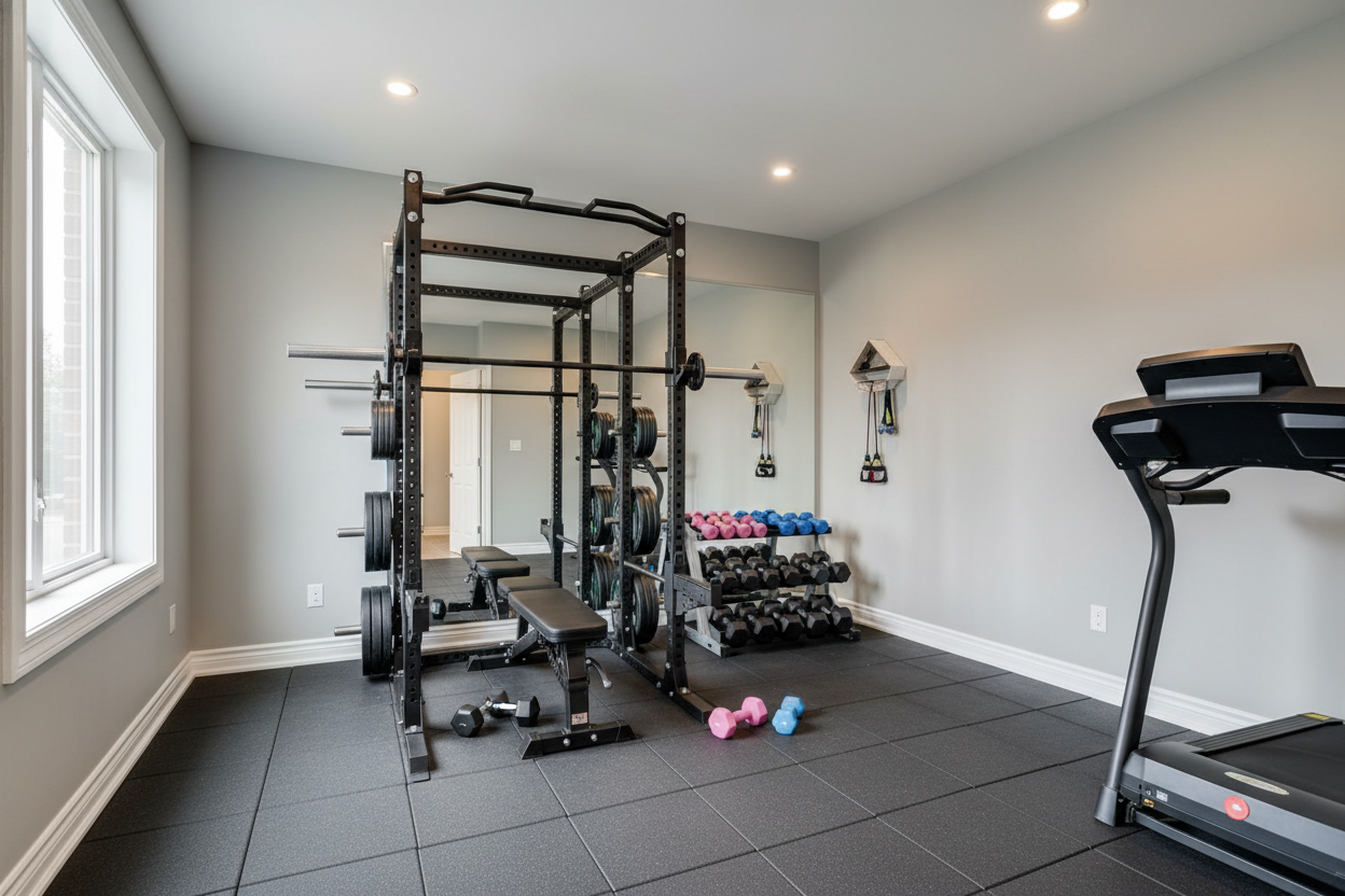 I Squeezed a Real At Home Weight Training Set Into a 10x10 Room