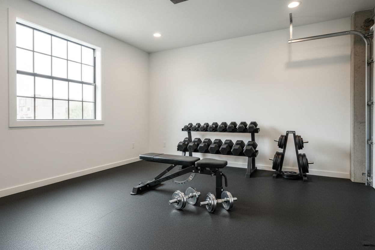 I Downsized My Garage Gym to Just Free Weights and Bench