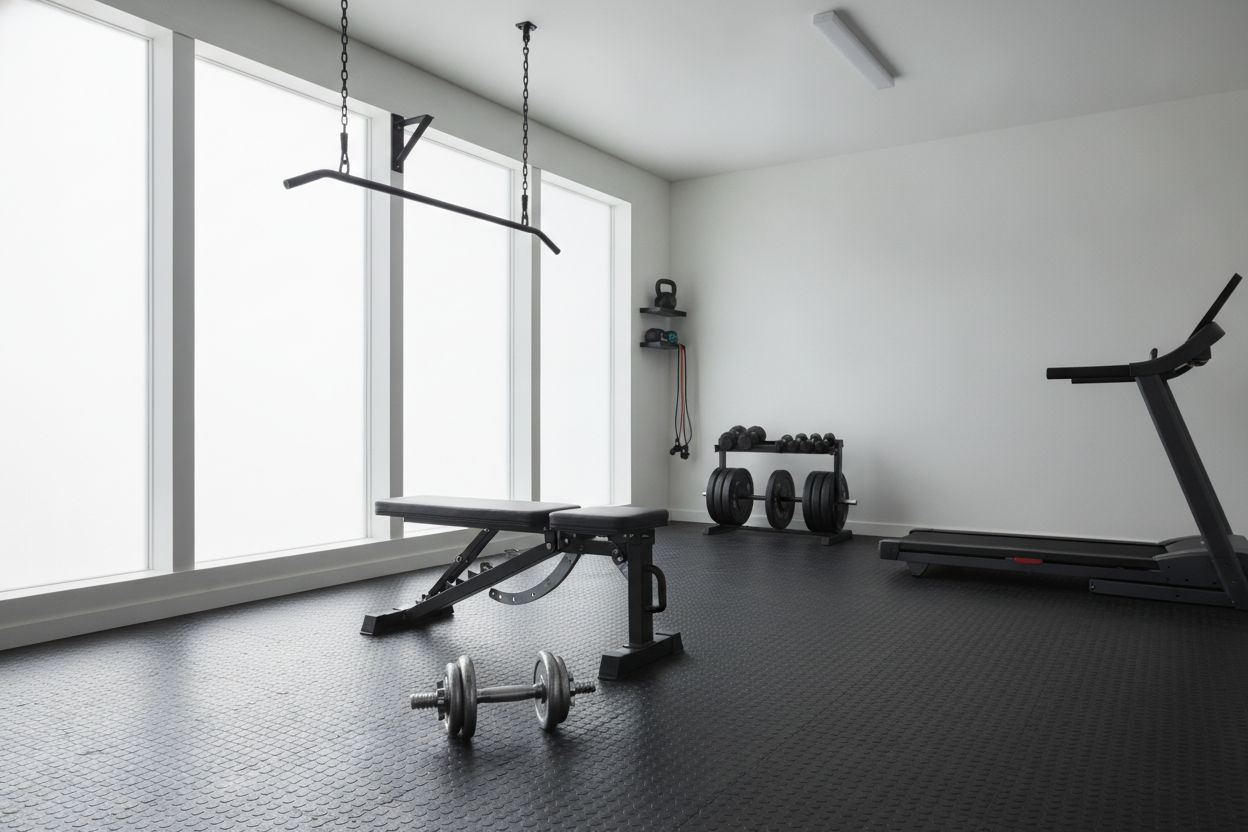 I Built a Micro-Gym With Just a Weight Bench and Pull Up Bar