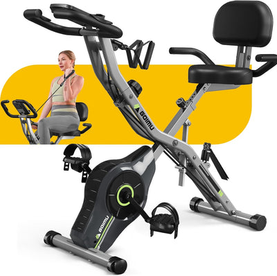 Vélo d'exercice vertical pliable avec 16 niveaux de résistance magnétique XB01