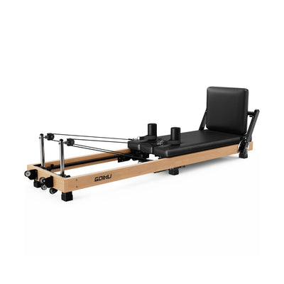 Foldable Oak Wooden Pilates Reformer Machine PF02