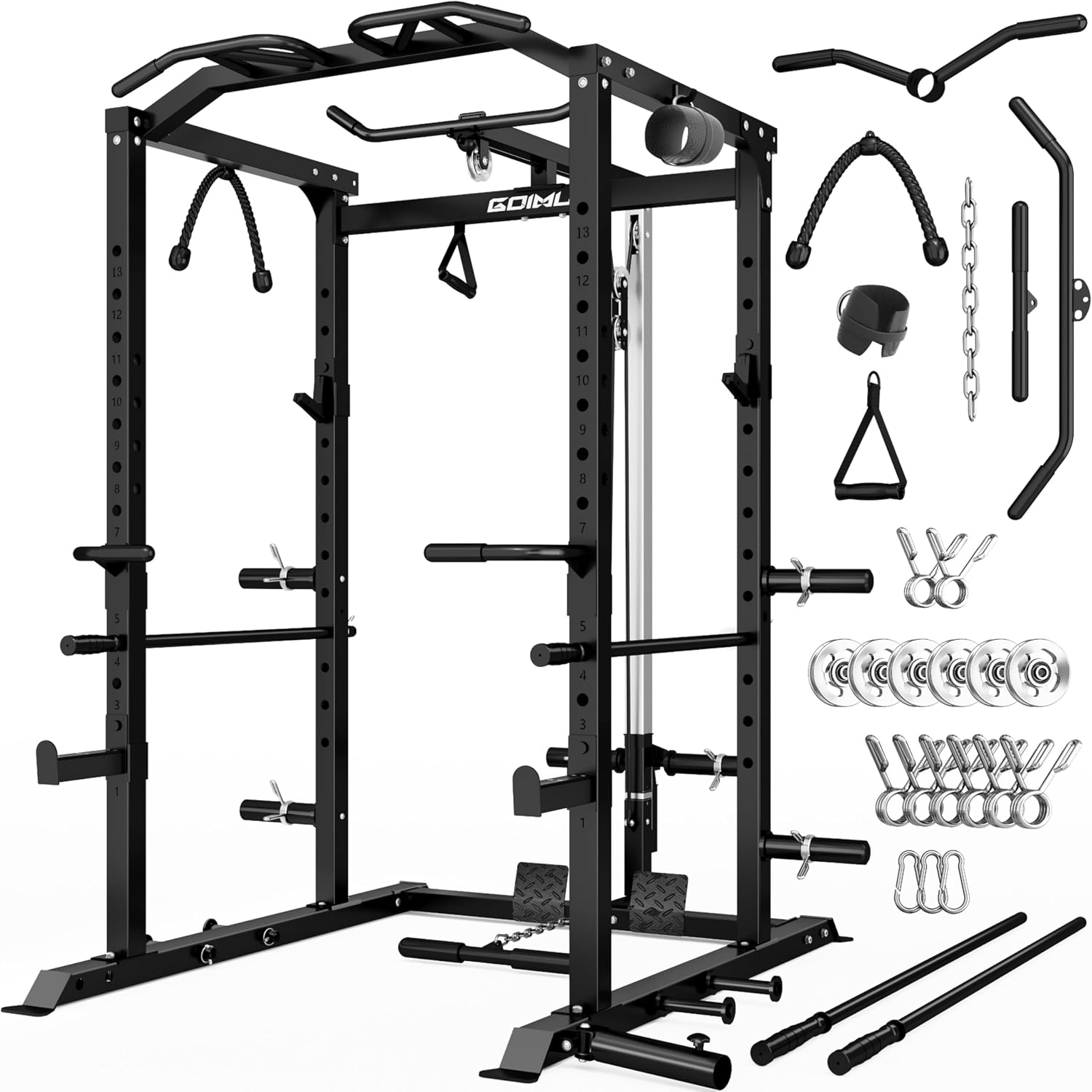 Cage à squat avec système de tirage vertical et horizontal C1-V4