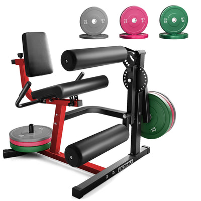 Z2-V4 Leg Extension & Hamstring Curl Machine with Colorful Weights 100lbs