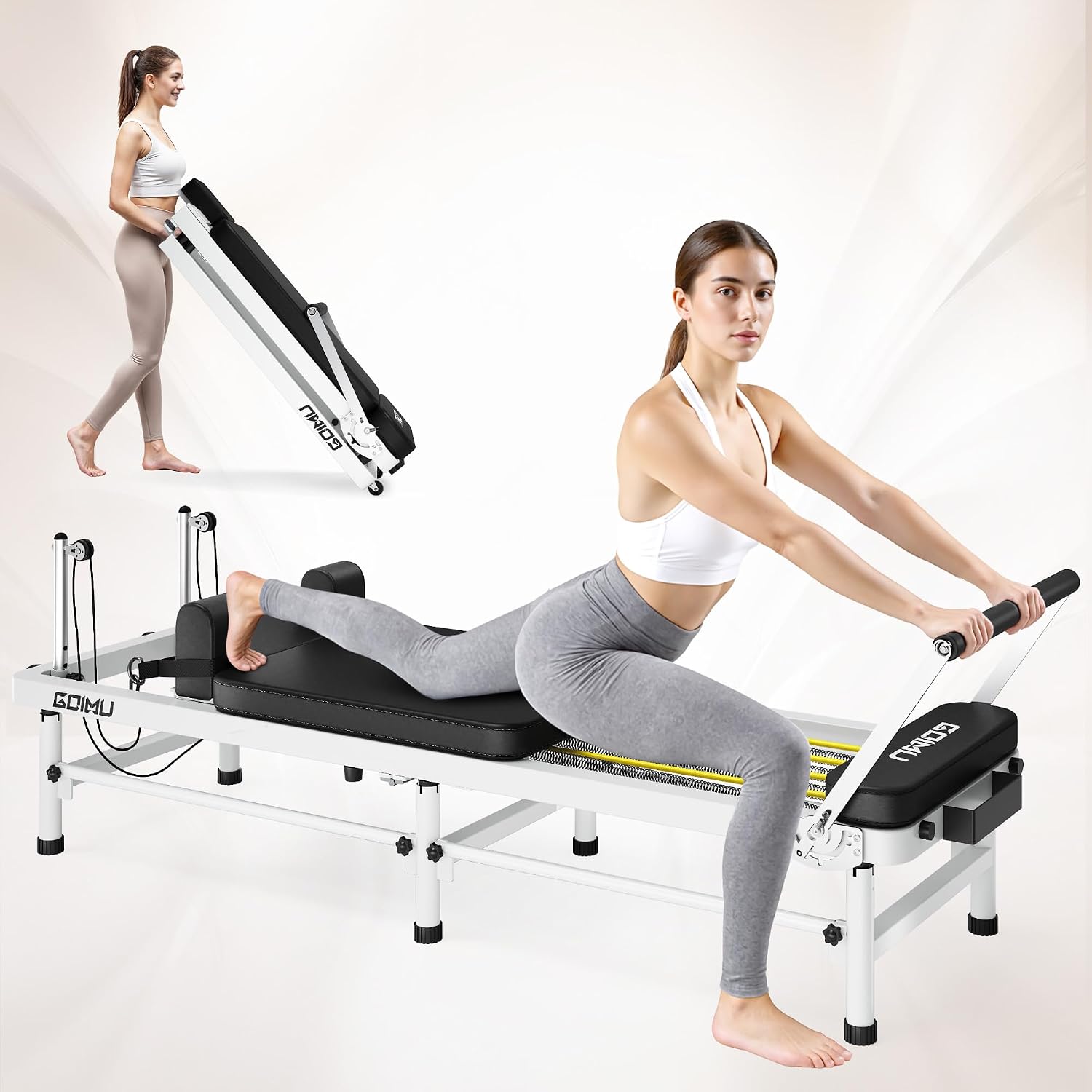 Appareil de Pilates Reformer pliable 3 en 1 PF05
