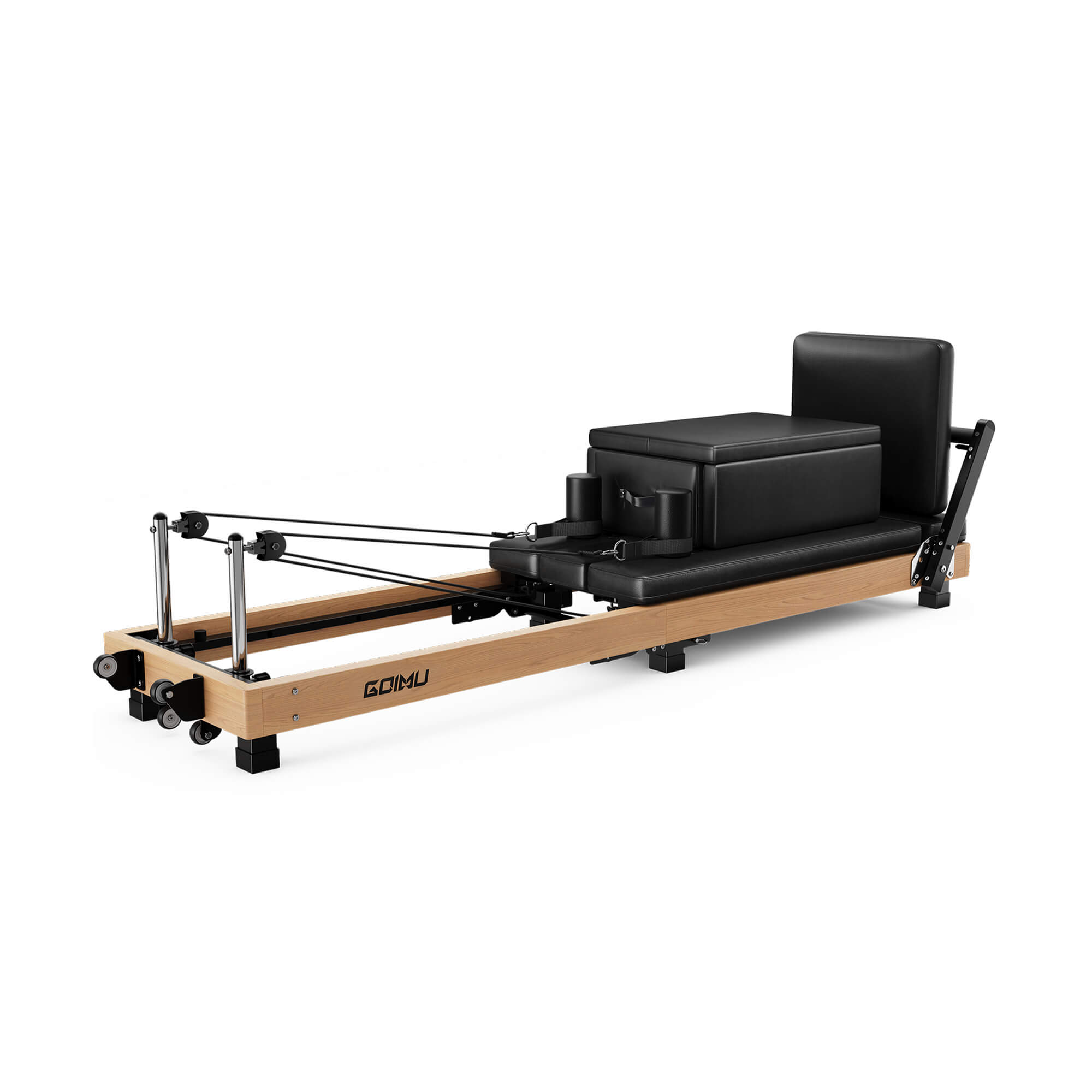 Foldable Oak Wooden Pilates Reformer Machine PF02