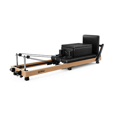 Foldable Oak Wooden Pilates Reformer Machine PF02