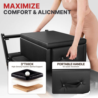 Foldable Oak Wooden Pilates Reformer Machine PF02