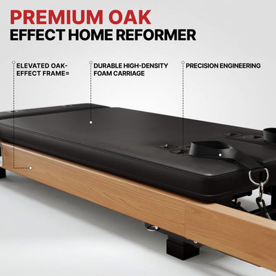 Foldable Oak Wooden Pilates Reformer Machine PF02