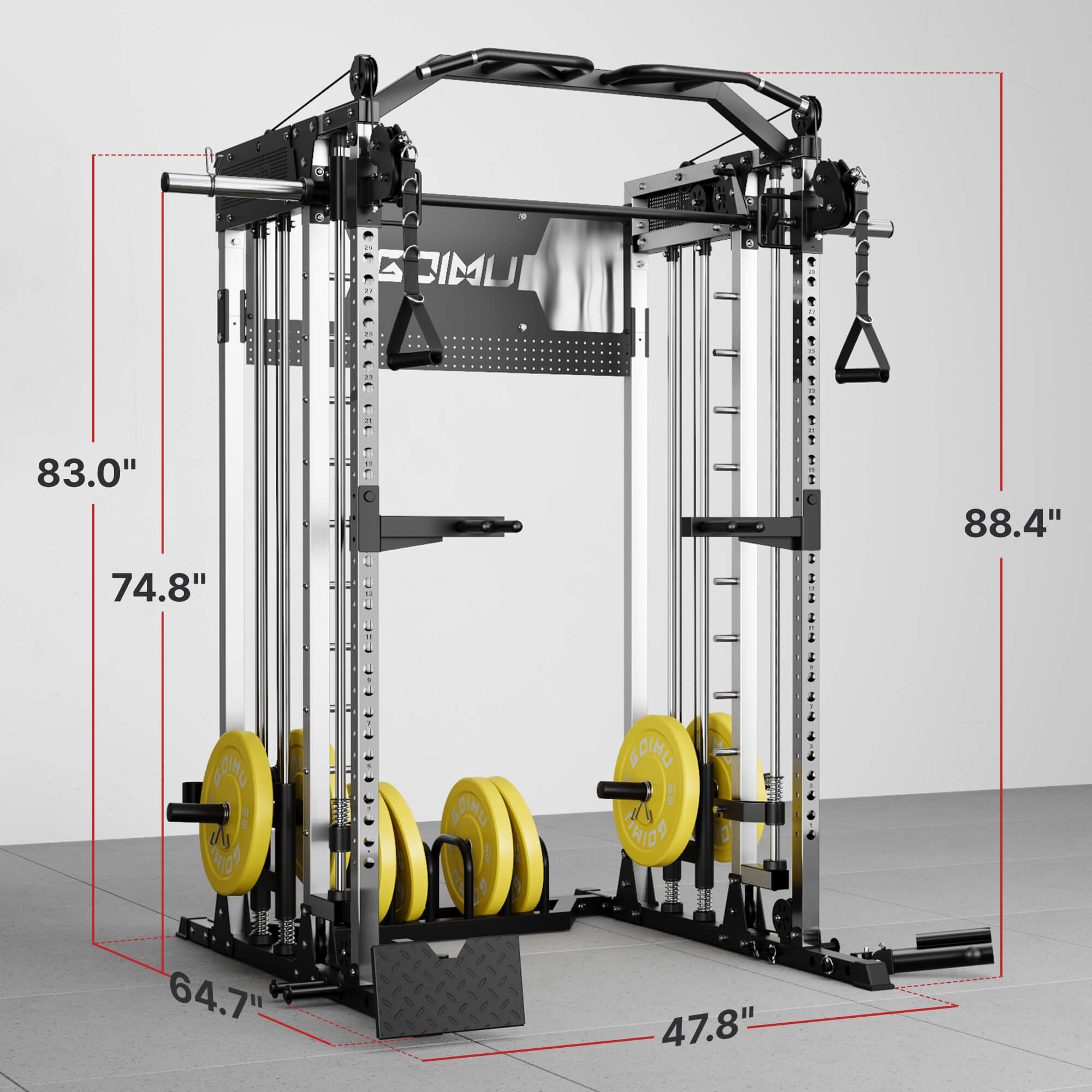 All-In-One Smith Machine Functional Trainer With Dual Pulley
