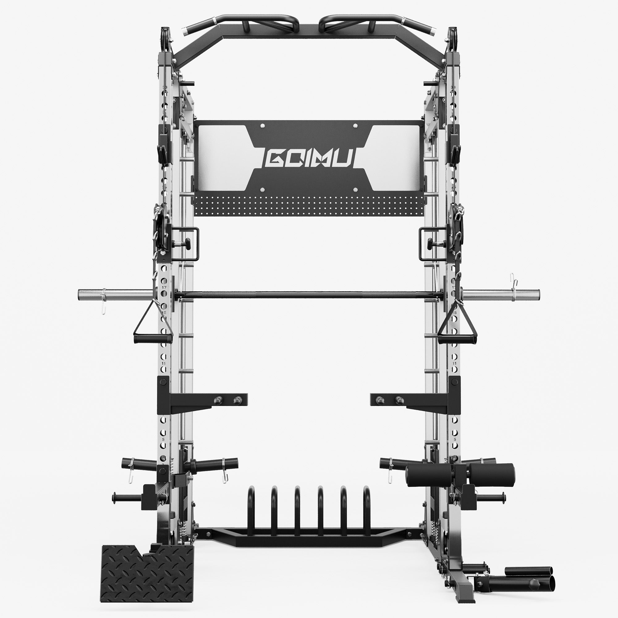 All-In-One Smith Machine Functional Trainer With Dual Pulley