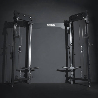 Gym equipment with 'GOIMU' branding on a dark background.