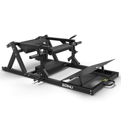 Black exercise machine with 'GOMU' branding on a white background.