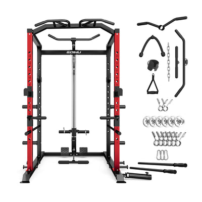 Power Rack with Lat Pulldown & Low Row System C1-V4