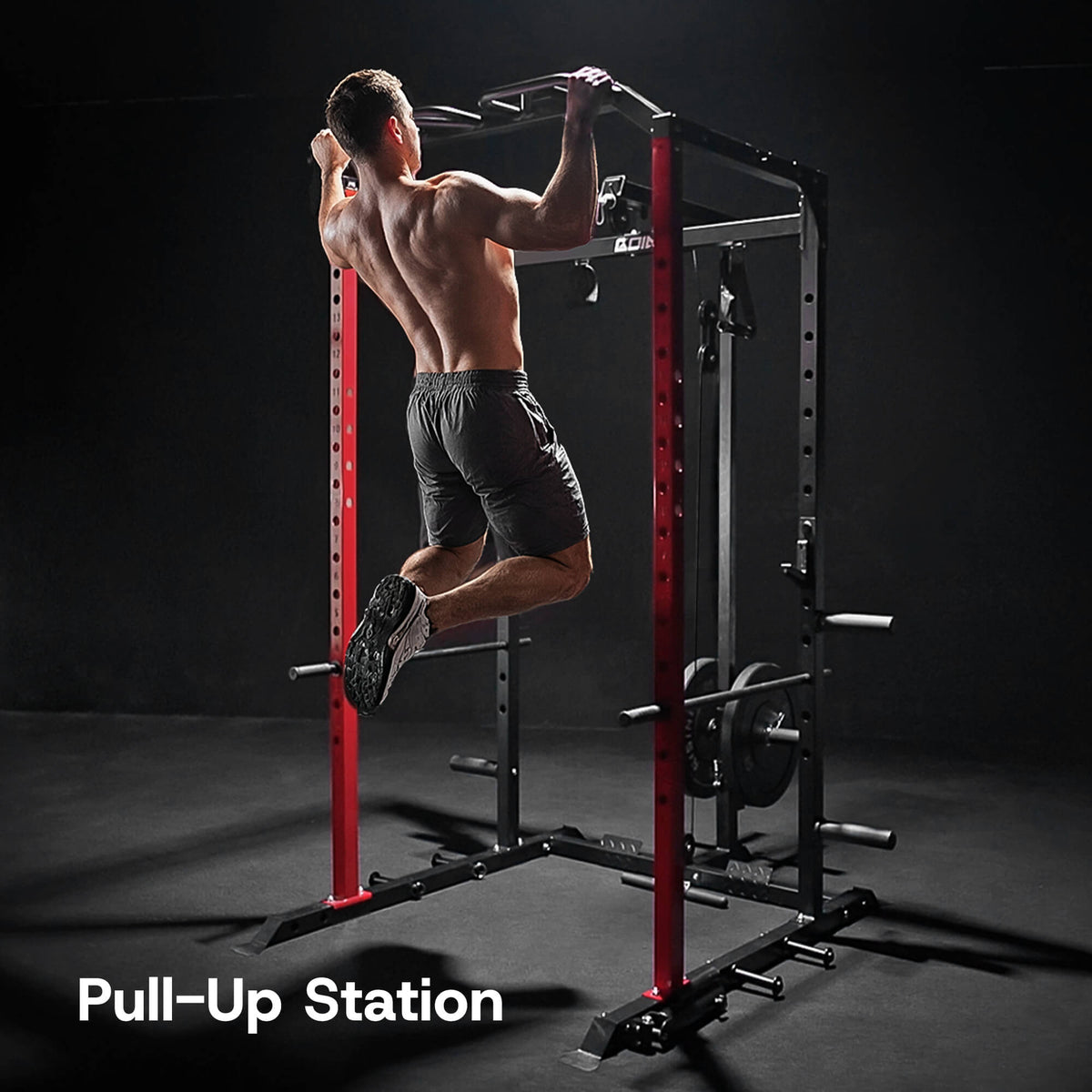 Power Rack with Lat Pulldown & Low Row System C1-V4 – Goimu