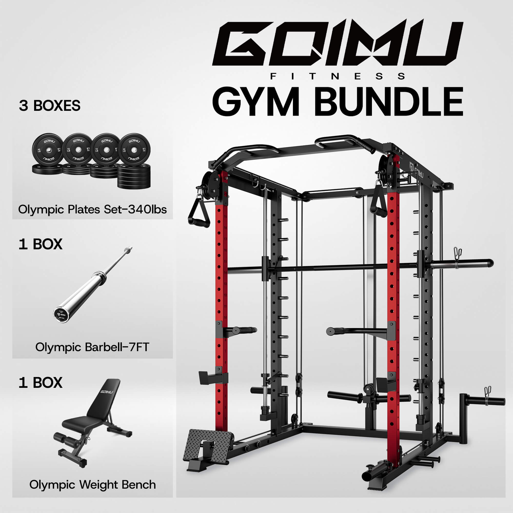 All-in-One Smith Machine with Cable Crossover S1-V4