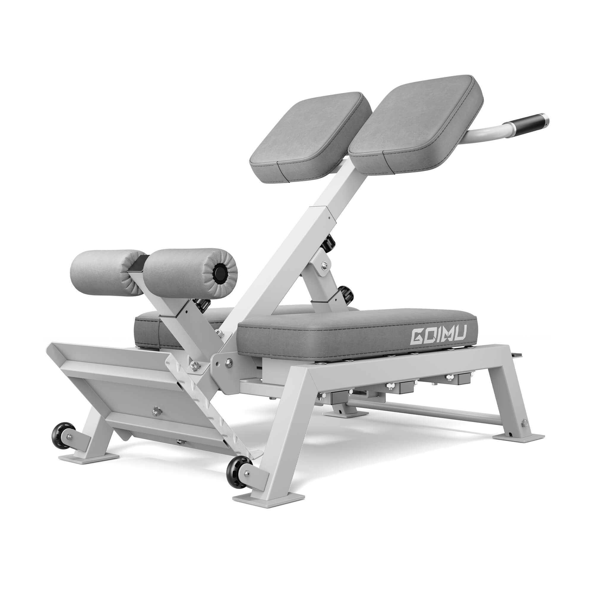 Gray weight bench with 'GOIMU' branding on a white background.